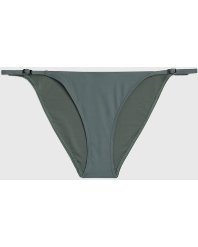 Calvin Klein Buckle Side Bikini Bottoms - Grey