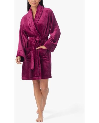 DKNY Soft Fleece Embroidered Robe