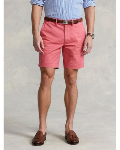 Ralph Lauren Stretch Straight Fit Chino Shorts - Red