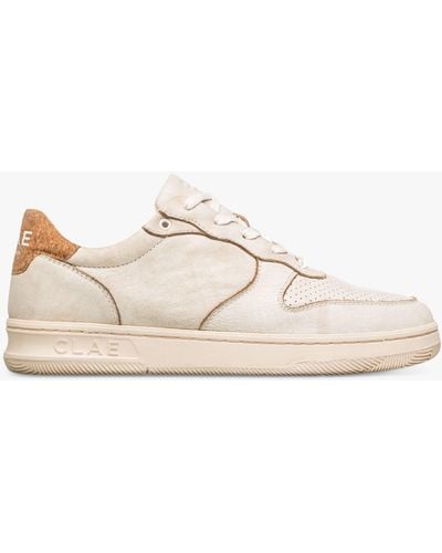 CLAE Malone Apple Leather Trainers - Natural