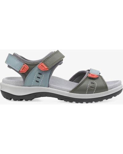Hotter Walk Ii Extra Wide Fit Leather Lightweight Walking Sandals - White