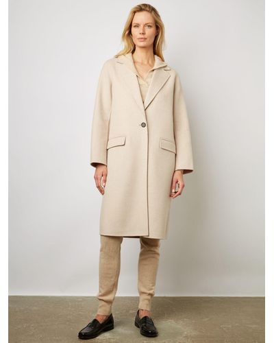 Gerard Darel Naomi Wool Blend Car Coat - Natural