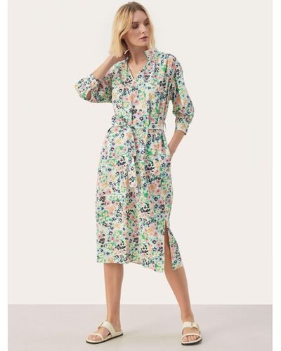 Part Two Ena Floral Midi Shirt Dress - Multicolour