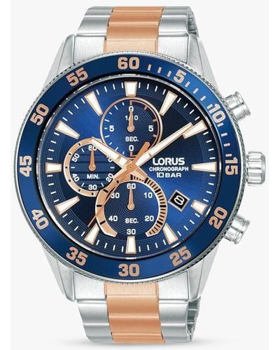 Lorus Rm329jx9 Chronograph Bracelet Strap Watch - Blue