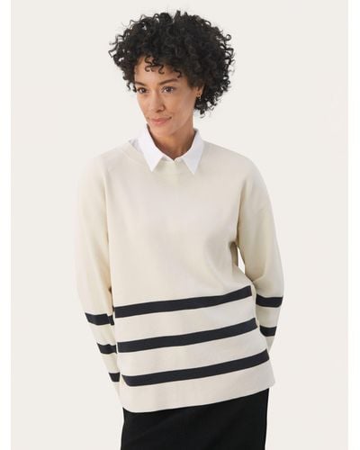 Part Two Emely Long Sleeve Relaxed Fit Jumper - White