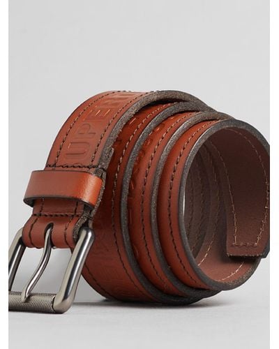 Superdry Vintage Branded Belt - Brown