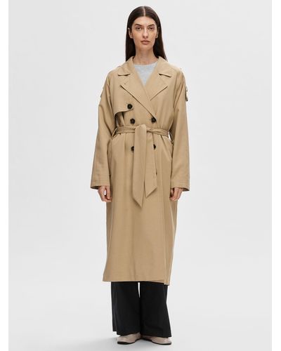 SELECTED Trench Coat - Natural