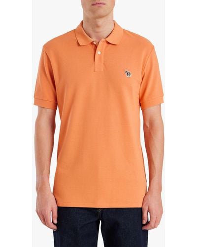 Paul Smith Regular Fit Short Sleeve Polo Zebra Shirt - Orange