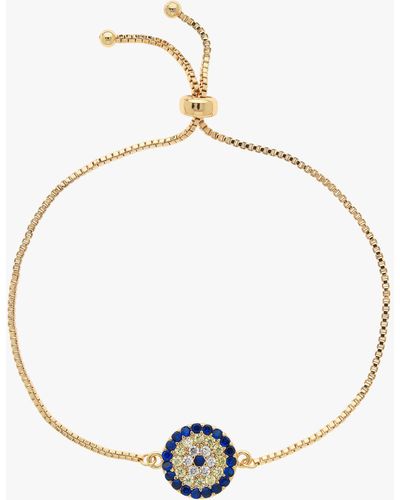 Melissa Odabash Crystal Eye Chain Bracelet - Metallic