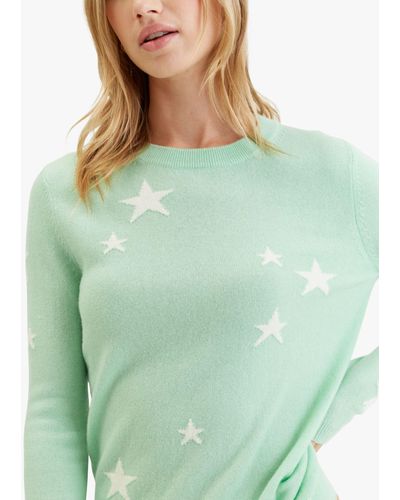 Chinti & Parker Wool Cashmere Blend Star Jumper - Green