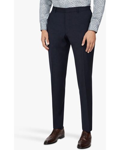Ted Baker Panama Wool Blend Suit Trousers - Blue