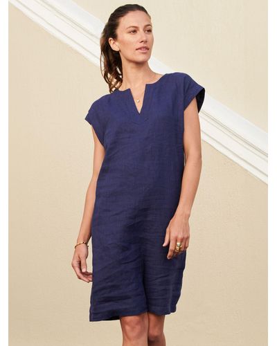 Aspiga Dori Linen Mini Dress - Blue