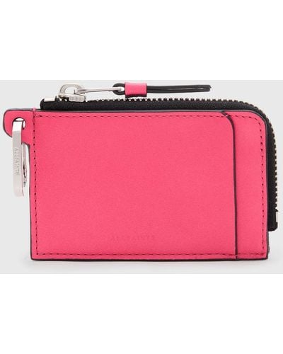 AllSaints Remy Leather Wallet - Pink