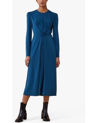 Finery London Orla Fit And Flare Dress - Blue