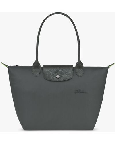 Longchamp Le Pliage Green Recycled Canvas Small Shoulder Bag - Black