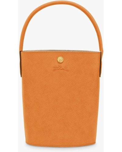 Longchamp Epure Leather Bucket Bag - Orange