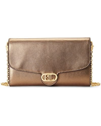 Lauren Ralph Lauren Jamey 27 Leather Cross Body Bag, Lauren Tan at John  Lewis & Partners