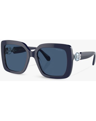 Swarovski Sk6001 Square Sunglasses - Blue