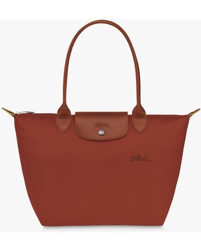 Longchamp Le Pliage Green Recycled Tote Bag - Red