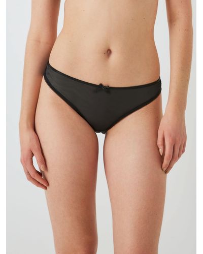 John Lewis Mabel Lace Bikini Knickers - Black