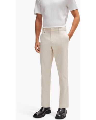 BOSS Boss Slim Fit Chinos - White