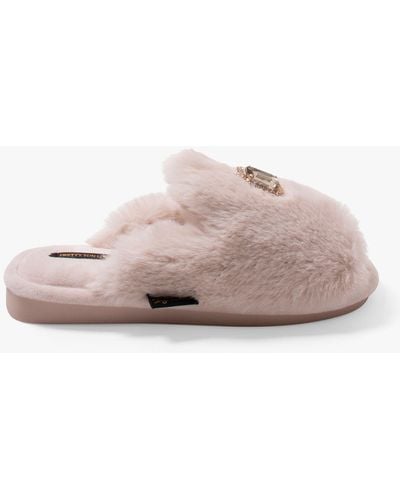Pretty You London Fifi Slippers - Pink