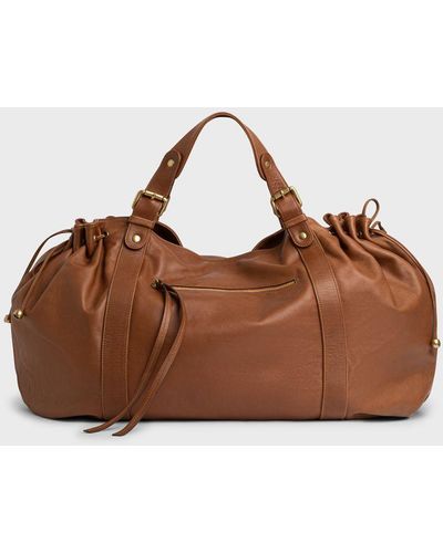 Gerard Darel 72h Leather Weekend Bag - Brown