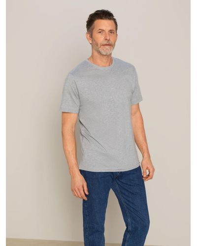 John Lewis Supima Cotton Jersey Crew Neck T-shirt - Grey