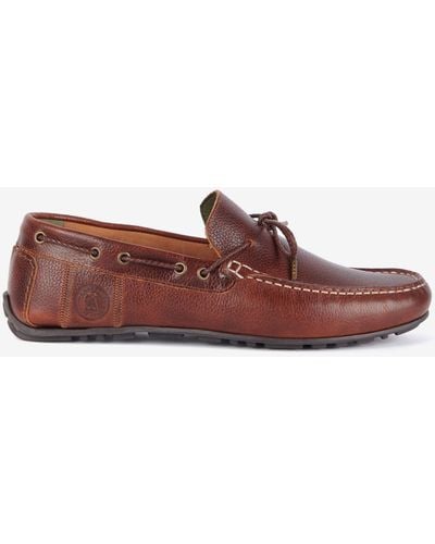 Barbour Jenson Boat Shoes - Red