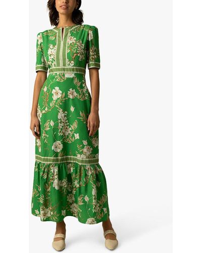 Raishma Darcie Floral Maxi Dress - Green