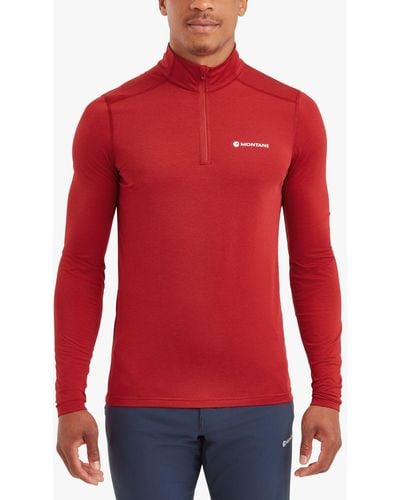 MONTANÉ Dart Xt Thermal Zip Neck Long Sleeved Top - Red