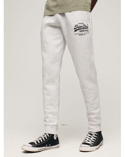 Superdry Classic Vintage Logo Heritage Joggers - White