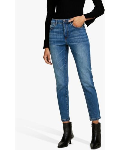 Sisley Papeete Cropped Slim Leg Jeans - Blue