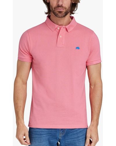 Raging Bull Classic Organic Cotton Pique Polo Shirt - Pink