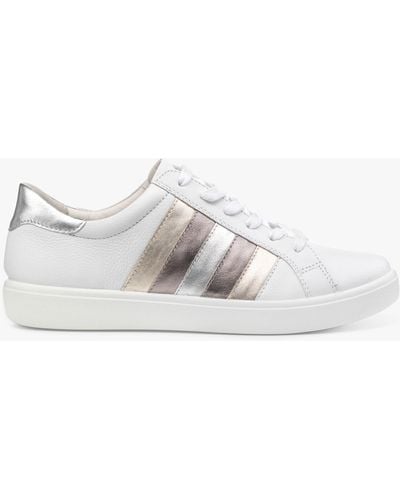 Hotter Switch Leather Trainers - White