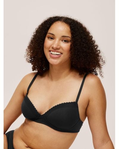 John Lewis Yasmin T-Shirt Front Fastening Bra, Ivory at John Lewis