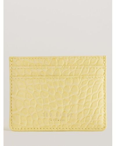 Ted Baker Coly Croc Effect Card Holder - Yellow