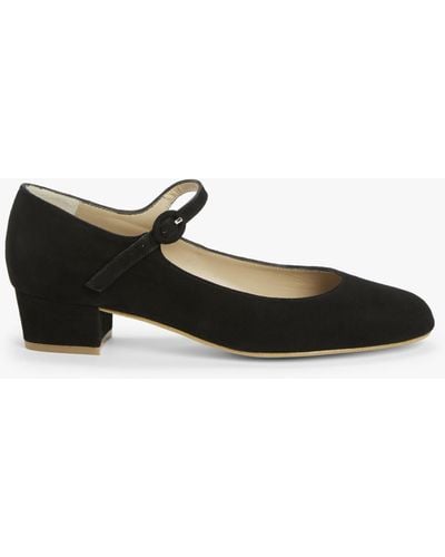 John Lewis Adora Suede Mary Jane Court Shoes - Black