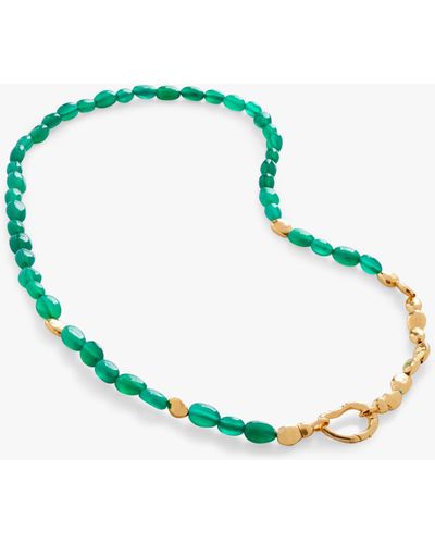 Monica Vinader Rio Beaded Mix Necklace - Green