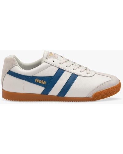 Gola Classics Harrier Leather Lace Up Trainers - Blue
