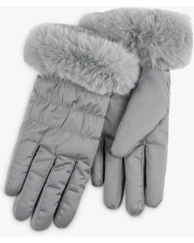 Totes Ladies Water Repellent Padded Gloves - Grey