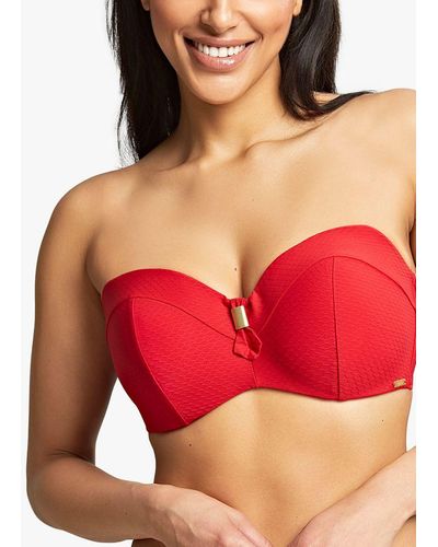 Panache Marianna Bandeau Bikini Top - Red