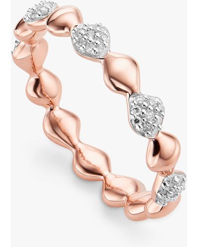 Monica Vinader Nura Eternity Diamond Ring - Pink