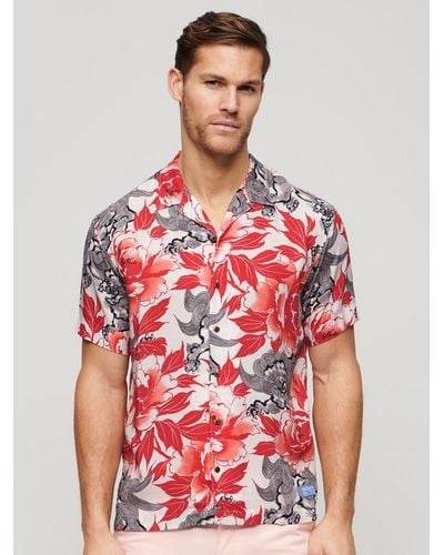 Superdry Hawaiian Resort Shirt - Red