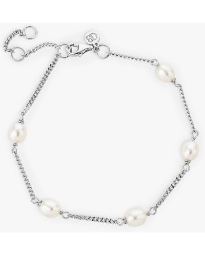 Claudia Bradby Freshwater Pearl Chain Bracelet - Natural