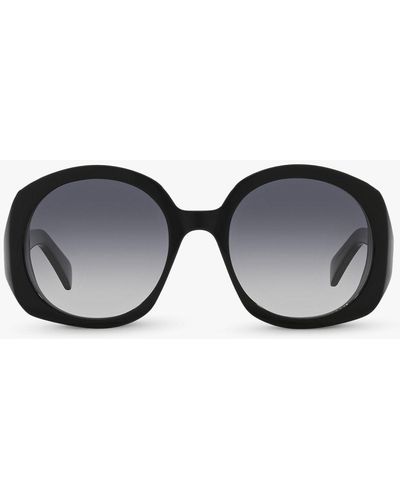 Celine Cl000378 Round Sunglasses - Black