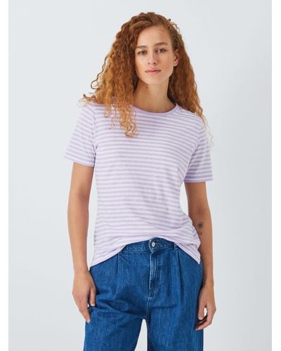 Armor Lux Striped Lightweight Striped Jersey T-shirt - Purple