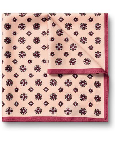 Charles Tyrwhitt Silk Patterned Pocket Square - Pink