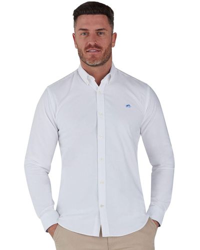 Raging Bull Classic Oxford Shirt - White
