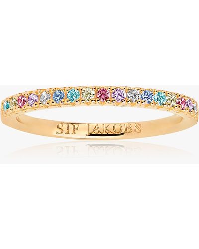 Sif Jakobs Jewellery Ellera Cubic Zirconia Band Ring - Multicolour